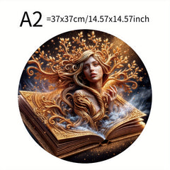 Round Wooden Puzzle The Beauty in the Book Ideal Gift for 3 Birthdays Festivals