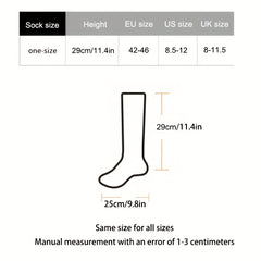 Classic Solid Cotton Mid calf Socks - Outdoor Comfortable And Breathable Socks