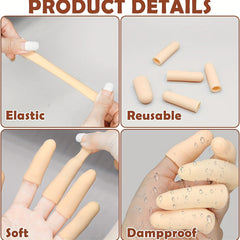 20Pcs Silicone Finger Sleeves Thumb Protector Gel Finger Cots for Finger Tips
