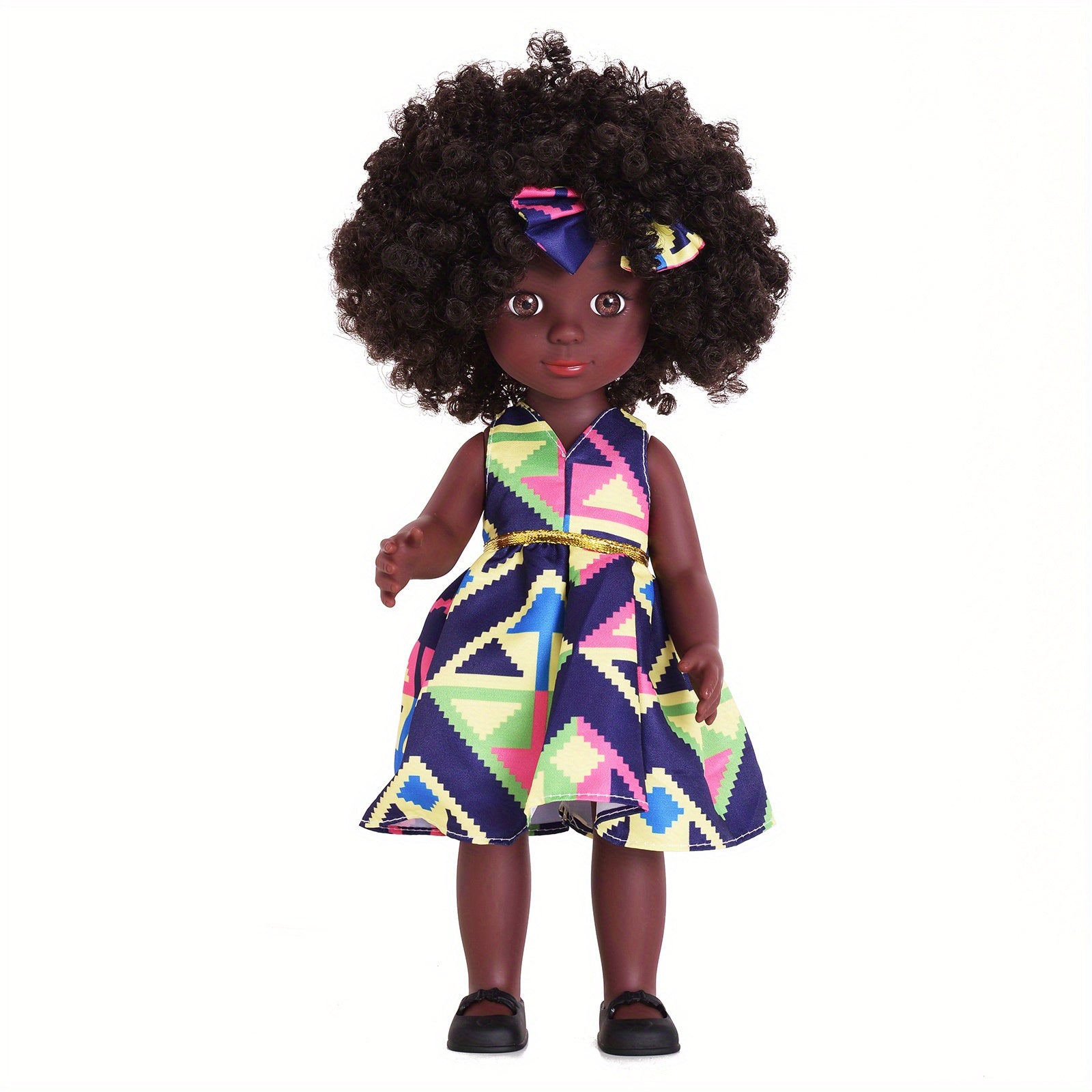 African American Doll Full Set Curly Hair Gift for Girls Halloween Christmas