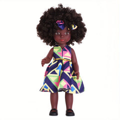 African American Doll Full Set Curly Hair Gift for Girls Halloween Christmas