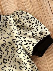 Baby Girls Leopard Print Dress Short Sleeve Summer Dresses