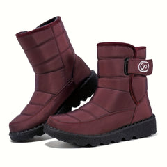 Women's Waterproof Winter Boots Plush Lined Outdoor Short Snow Boots
