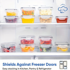 24pcs Transparent Food Box Pantry Storage Box BPA-Free