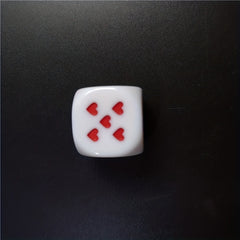 6 Sided Red Heart Acrylic Dice for Bar Parties Home Games