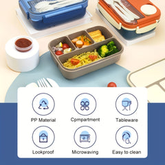 Leakproof Bento Box with Cutlery and Sauce Box for Lunch