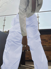 Y2K Low Waist Wide Leg Cargo Pants for Women