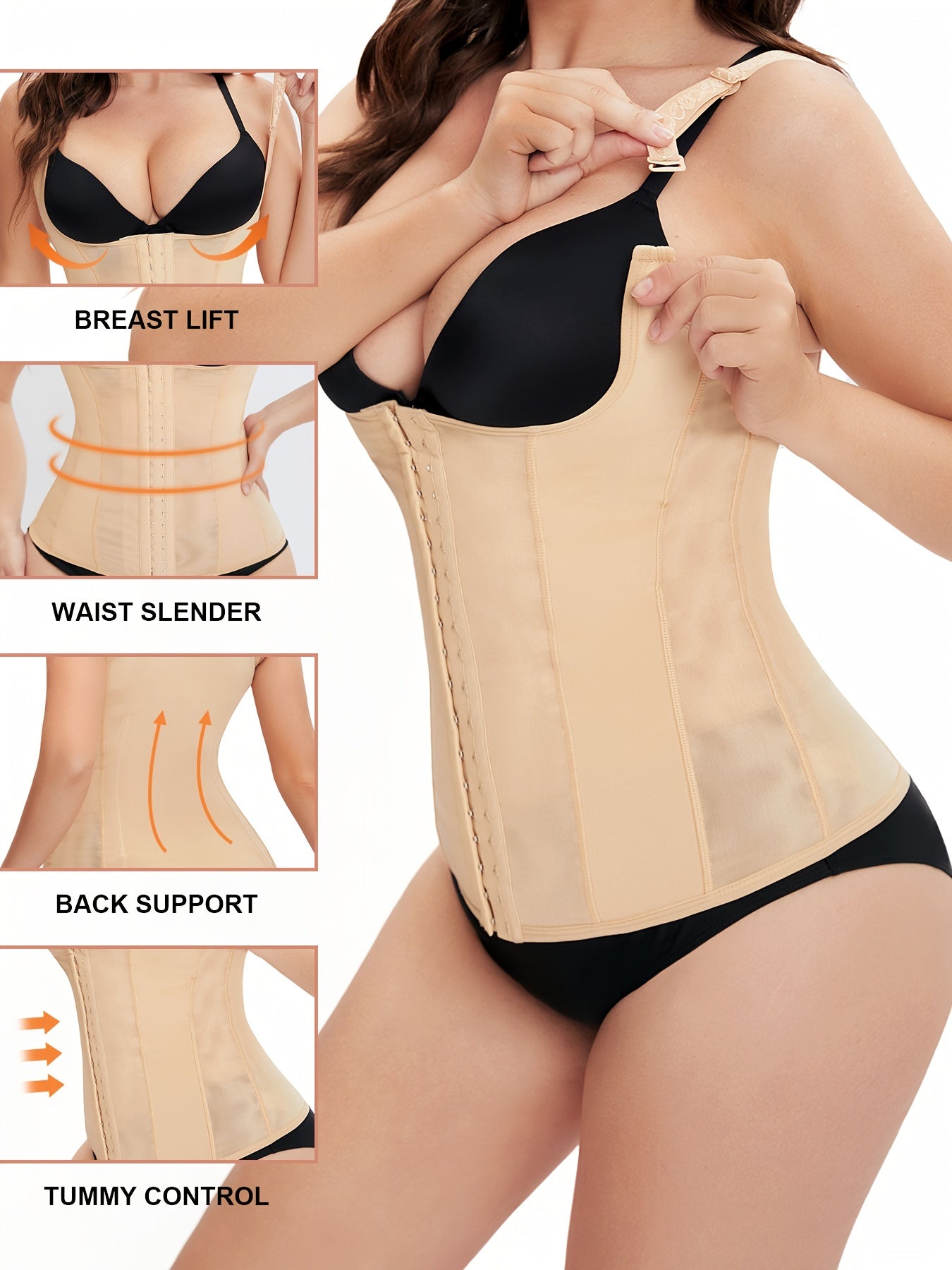 Front Buckle Shaping Waist Trainer Tummy Control Top
