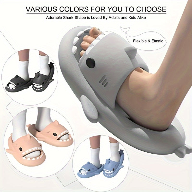 Girl's Shark Slides Comfy Non Slip Slippers