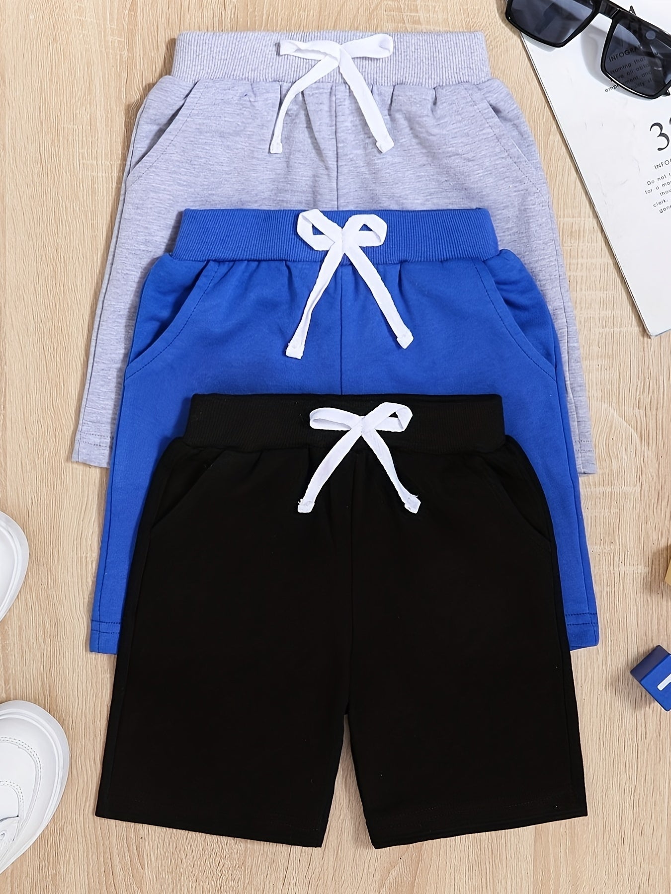3pcs Boys Comfortable Creative Shorts for Summer