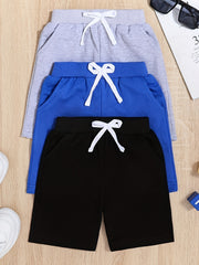 3pcs Boys Comfortable Creative Shorts for Summer