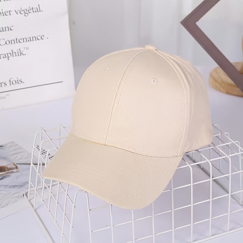 Solid Baseball Cap Blank Cap Couple Peaked Hat For Men And Women