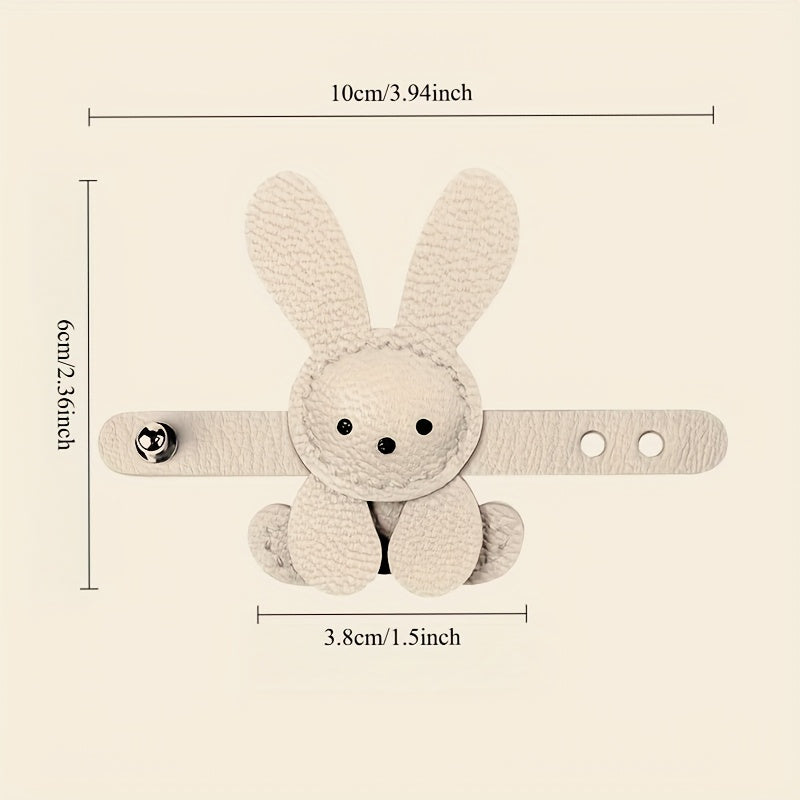 Fluffy Bunny Bag Charm - Soft Pastel Beige Rabbit Purse Decoration