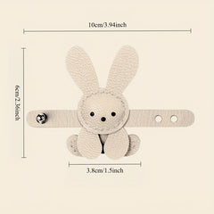 Fluffy Bunny Bag Charm - Soft Pastel Beige Rabbit Purse Decoration