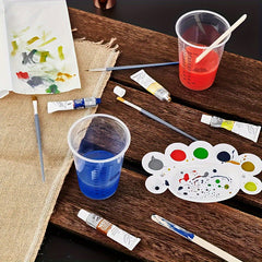 50pcs 8oz Disposable Paint Mixing Cups With Scale High Temperature Resistant