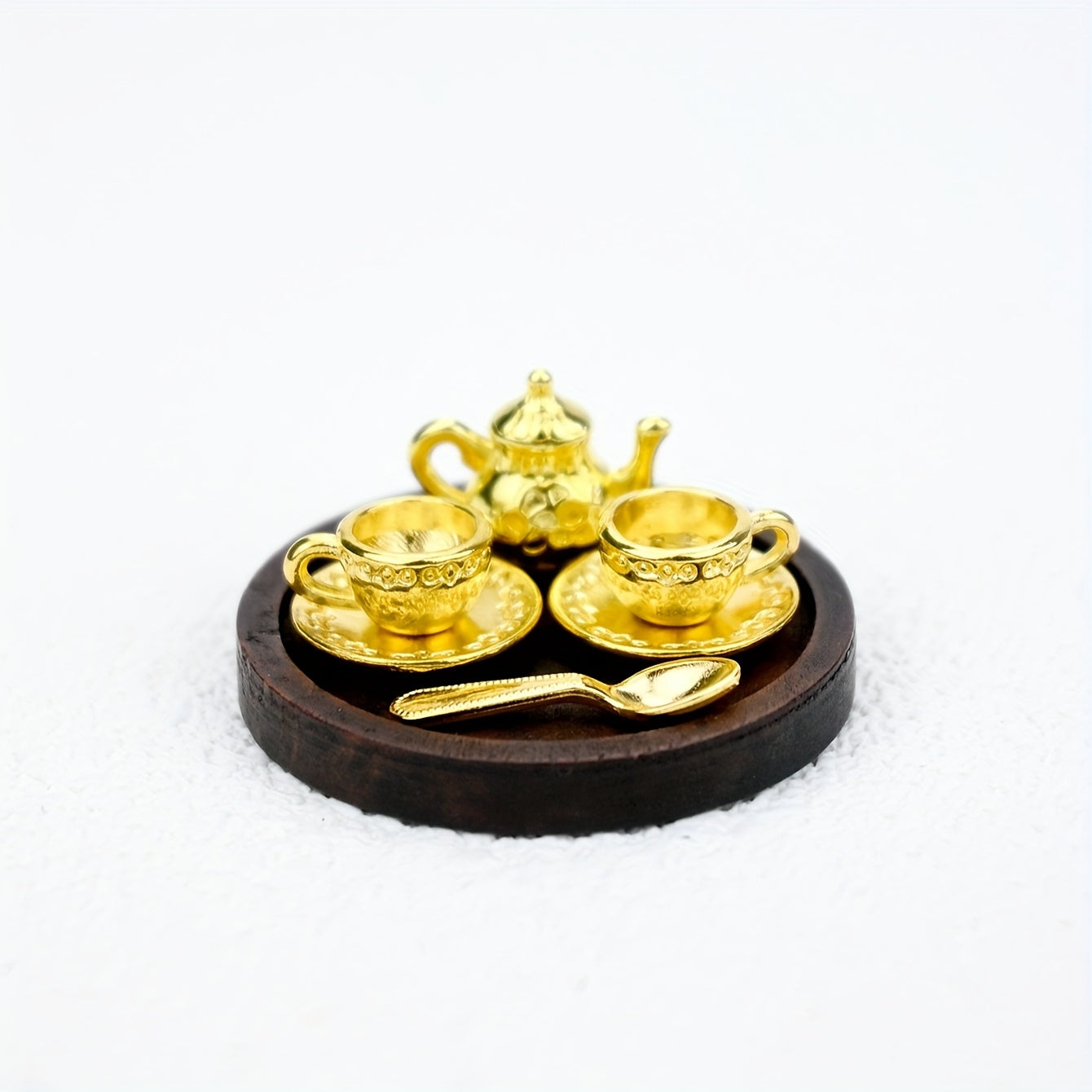 Dollhouse Scene Model Wooden Platter Micro Food Photography Prop Decoration