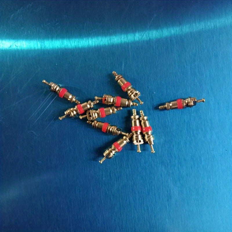 10pcs Copper Valve Core Tubeless Valve Nozzles for Air Needles