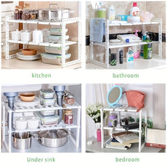 1pc Stainless Steel Storage Rack Shoe Rack Cabinet Holder Home Closet Organizer