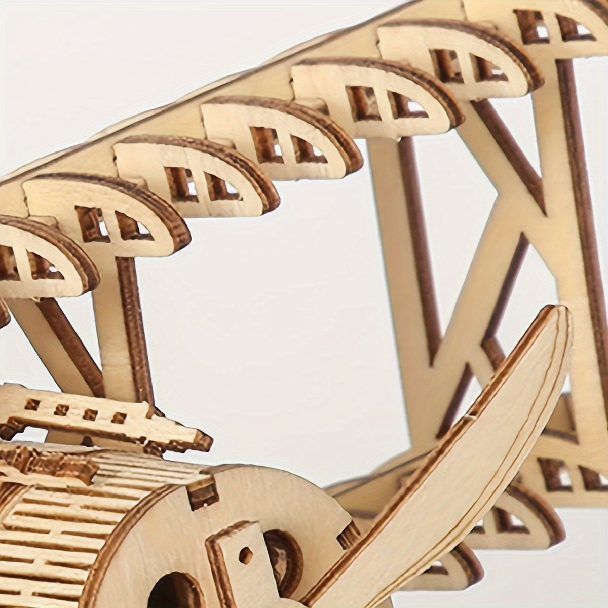 3D Wooden Puzzle Two Wing Aircraft DIY Craft Plane Model Kits
