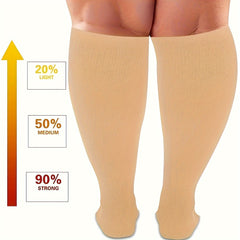 Copper Compression Socks Men Women Open Toe 10-20mmHg