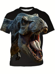 Boy's Dinosaur Graphic T-shirt Casual 3D Print Tee Kid's Clothing