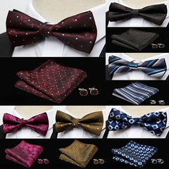 Men's Creative Bow Tie Set For Wedding Party
