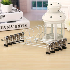 10pcs Stainless Steel Telescopic Pants Rack Hanger
