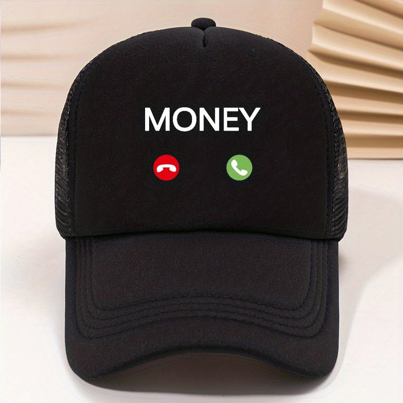 Money Calling Printed Baseball Cap Unisex Trucker Hat