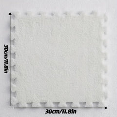 12pcs Plush Puzzle Foam Floor Mat Bay Window Mat Seat Mat