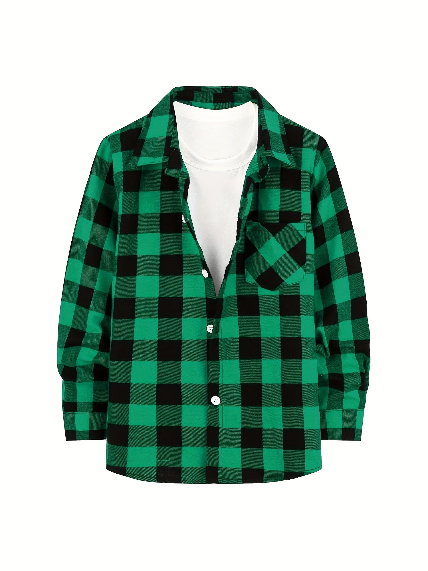 Men's Plaid Button Up Flannel Shirt