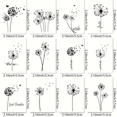 Dandelion UV DTF Transfer Stickers 16oz Glass Jars DIY Crafts