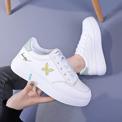Women's Butterfly Pattern Low Skate Shoes Casual Sneakers