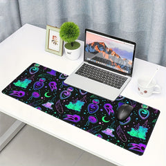 Dark Purple Gaming Mouse Pad XL Desk Mat Anime Extended Mouse Pads
