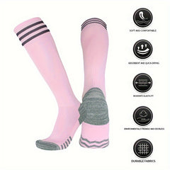Men's Compression Over Calf Sport Socks - Breathable for Cycling Running