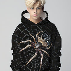 Spider 3D Print Boys Casual Hoodie Long Sleeve Sweatshirt