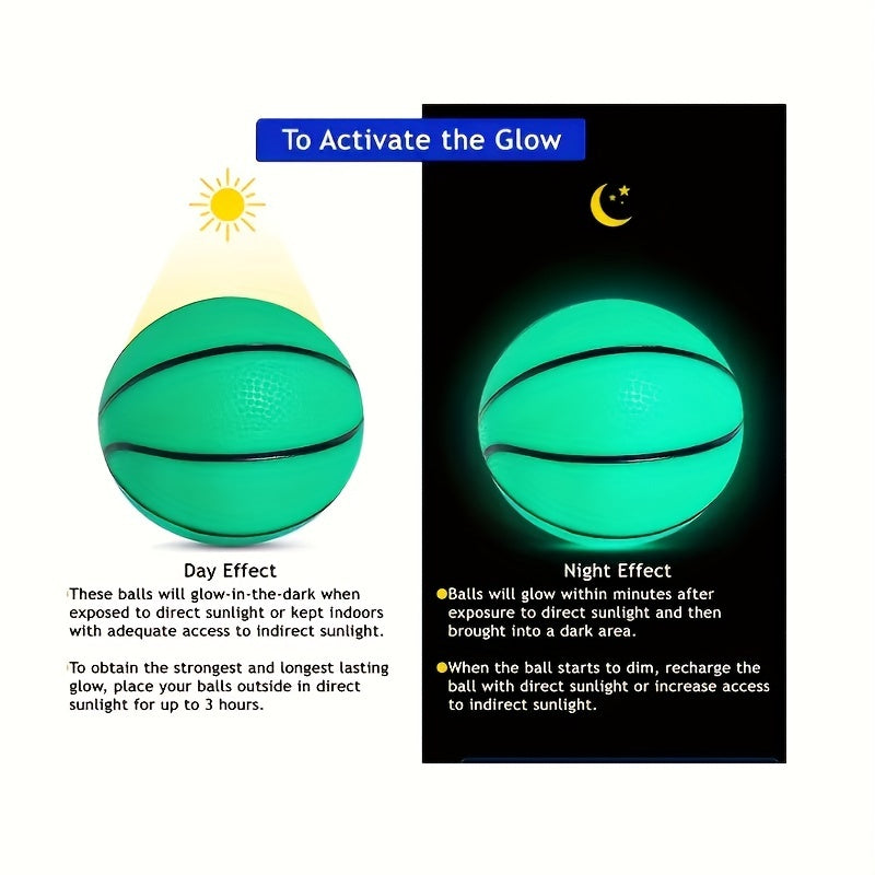 Green Luminous Basketball For Night Play, Outdoor Sports