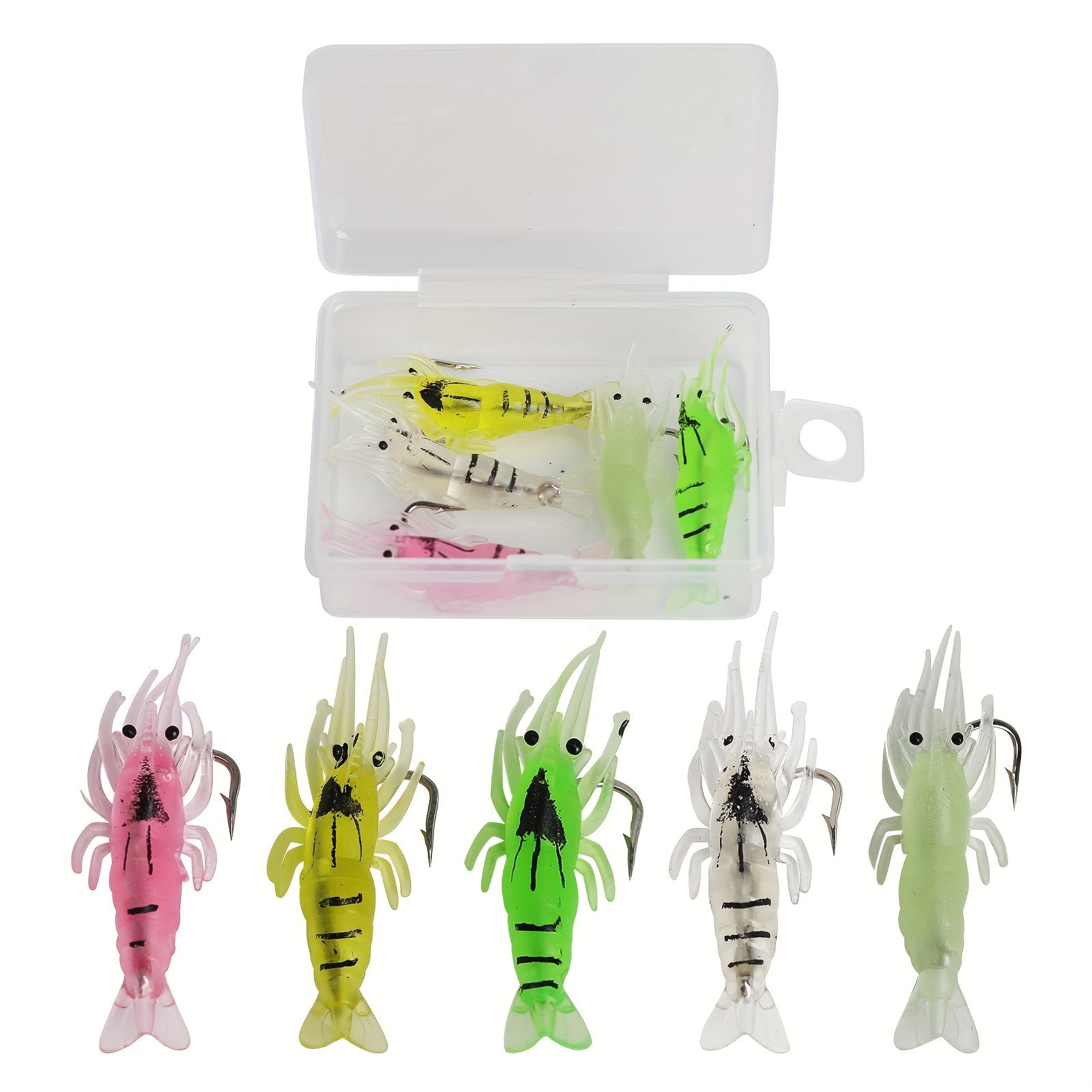 5pcs Fishing Lures Lifelike Swimbaits Bass Trout Crappie Saltwater Freshwater