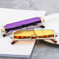 Metal Frameless Rectangular Sunshade Glasses