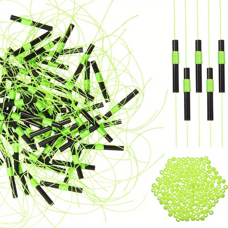 100pcs Luminous Fishing Beads & Bobbers, Night Fishing Gear