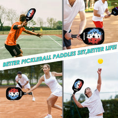 2 Paddle 4 Ball Pickleball Set - Enhance Your Game with Control & Comfort