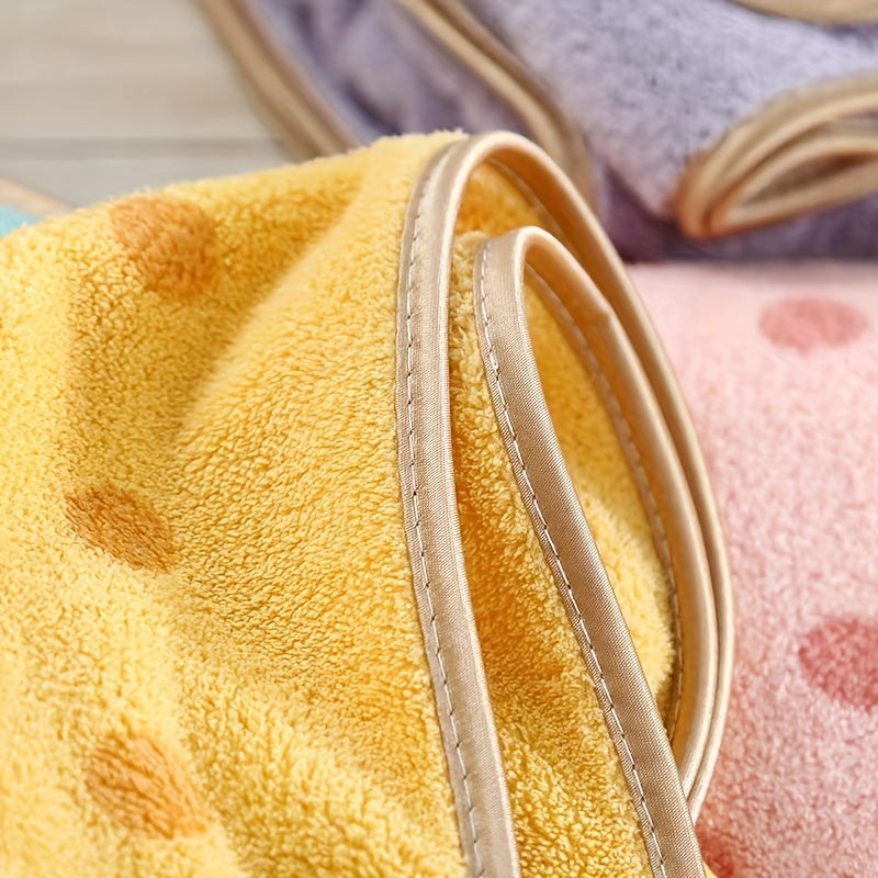 1pc Polka Dots Hand Towel Soft Thickened Face Towel For Home Bathroom