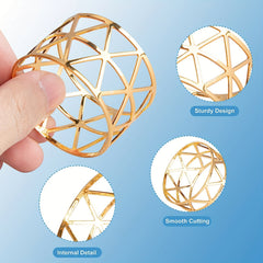 8PCS Golden Napkin Rings Set for Dining Holiday Anniversary Birthday