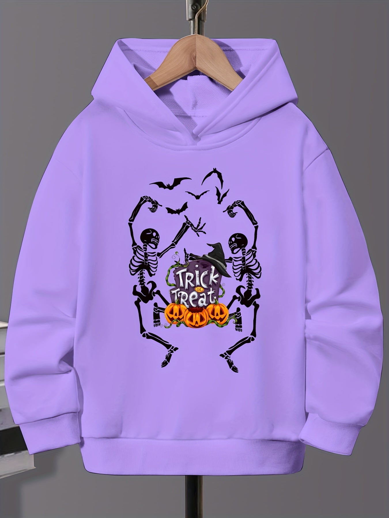 Girls Dancing Skeletons Halloween Hoodie Casual Sweatshirt