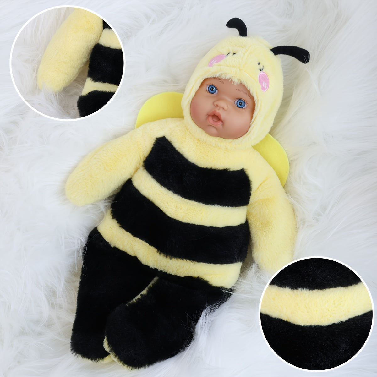 WERFLOT Reborn Baby Doll Soft Body Lifelike Pink Outfit Colorful Patterns