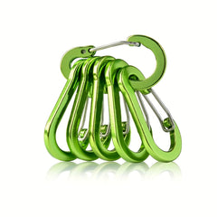 6pcs Mini Keychain Buckle Aluminum D Ring Carabiner Outdoor Camping Climbing Fis