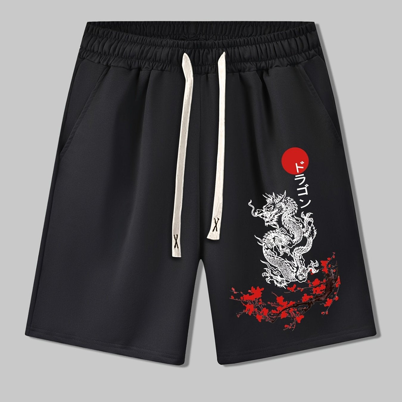 Multicolor Men's Sports Mid Length Pants with Drawstring