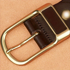Men's Leather Belt Pin Buckle Casual Youth Belt
