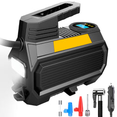 Portable Car Tire Inflator Air Compressor 12V 150PS Auto Pump LED Light
