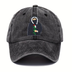 Fashionable Cartoon Embroidery Sunscreen Baseball Cap for Cycling Running