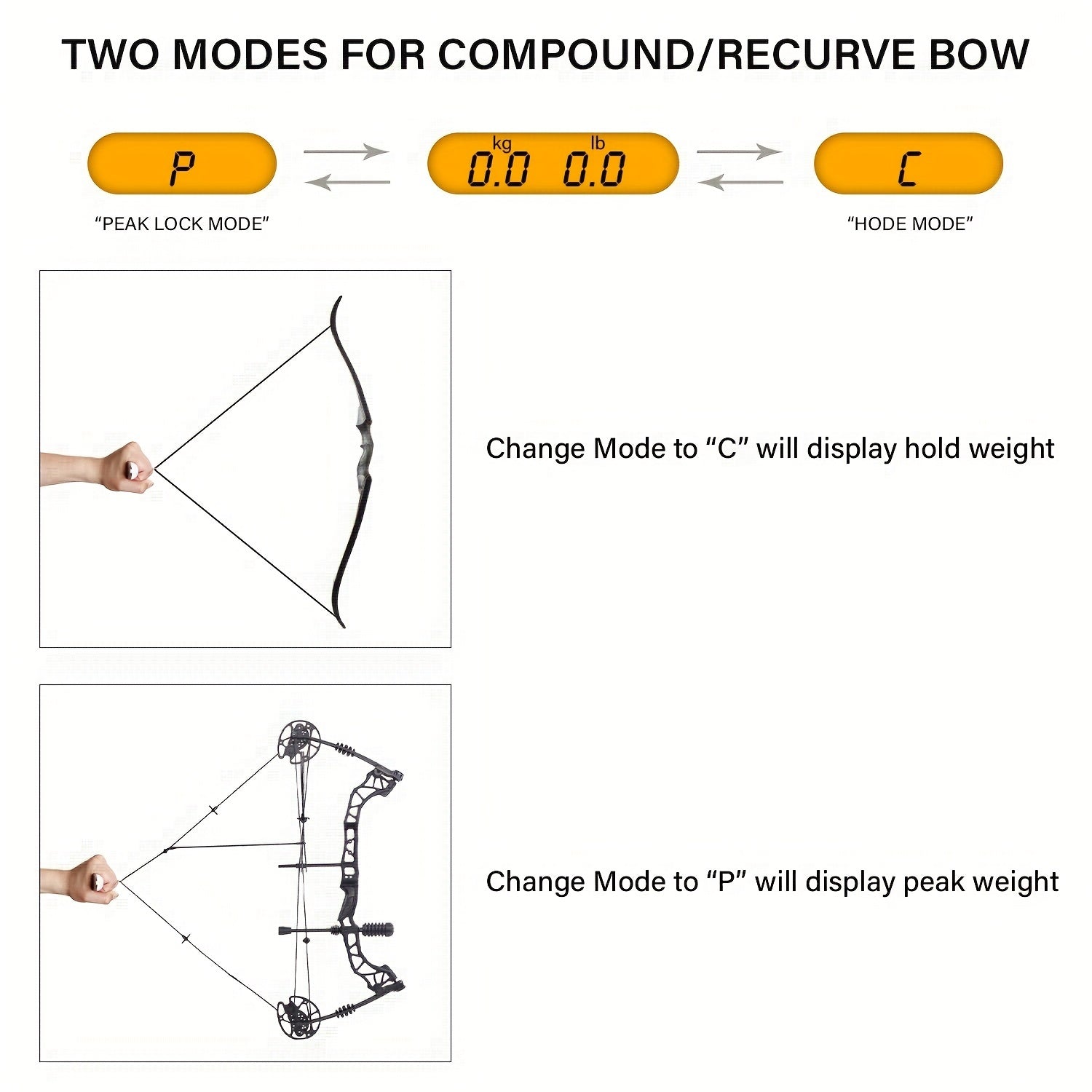 Portable Bow Scale with LED Display